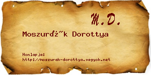 Moszurák Dorottya névjegykártya